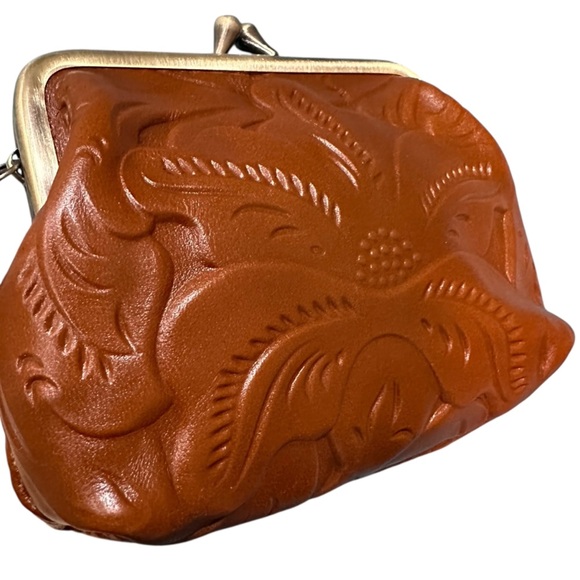 Patricia Nash Borse Frame Coin Purse, Kiss Lock, Florence Brown - Picture 6 of 10